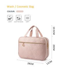 LOVEVOOK New Fashion Travel PVC Cosmetic Bags Portable Hanging Hook Women Toiletry Organizer Storage Makeup Bag Bath Wash Pouch