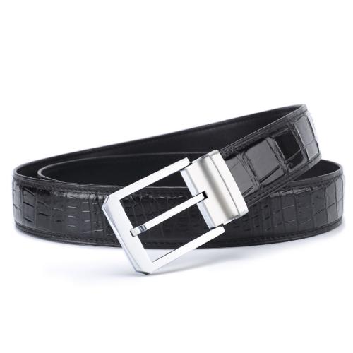 2022 custom popular leather men belt alloy pin buckle belt genuine leather belt for men