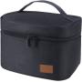 Gelory Black Insulated Cooler Bags Thermal Lunch Bags Work Office Picnic Bento Box LunchBag for Food Containers