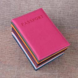 OEM678 Custom Logo PU Leather Passport Cover Cheap Travel Wallet with Card Case Ticket Slot Vintage Men's Bifold Passport Holder