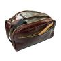 Customized leather dopp kit men toiletry bags travel bag pouch