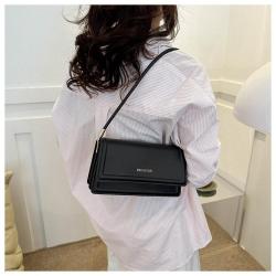 ZF032 New Casual Flap Shoulder Bag Fashion Simple Foreign Candy Color Small Square Bag PU Travel Handbag Summer Armpit Bag