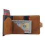 Hot sale leather card holder rfid wallet leather metal credit card holder wallet with coin purse