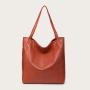 2024 Custom High Capacity Vegan Leather Women Luxury Tote Bag For Casual Shopping Weekend