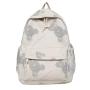 HR034 Korean Version Sen Series Girls Bag Nylon Waterproof Printed Campus Backpack Tourism Colorful Bear Interior Patch Bag