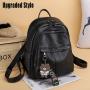 KBW414 Korean PU Leather Shoulder Bag Casual Fashion College Wind Travel Student Mommy Bag Women Backpack Without Pendant