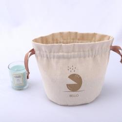 High Quality Round Bottom Cotton Twill Gift Wine Packaging Drawstring Pouch Eco Friendly Cotton Dust Bag