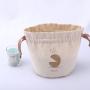 High Quality Round Bottom Cotton Twill Gift Wine Packaging Drawstring Pouch Eco Friendly Cotton Dust Bag
