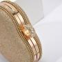 New arrival rhinestone bags women evening bags glitter wedding party handbags heart shape purse lady clutch bag