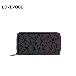LOVEVOOK Hot Selling 2022 Reflective Wallets Fashion Design Geometric Coin Purse ladies luminous evening bag women cluth purse
