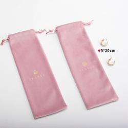 Wholesale Custom Logo Print Design Velvet Drawstring Bags Travel Makeup  Jewelry Gift Dust Pouch