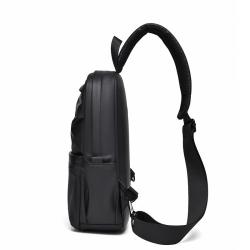 KBW158 2023 New Men Chest Bag Trendy Casual Splash-proof Multifunctional Crossbody Sport Chest Bag PU Traveling Bag