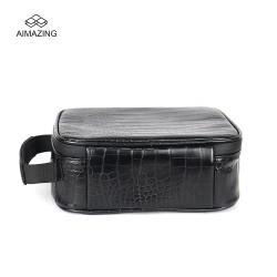 Pu Leather Smell Proof Container With Activated Carbon Fibre Technology with TSA Combination Lock Smell Proof Case