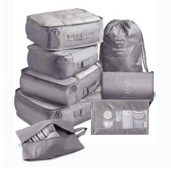 Custom Logo 8 Pcs Set Multifunctional Travel Bag Waterproof Luggage Set Portable Packing Cubes Travel Luggage Organizer
