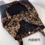 Custom Logo New Leopard Pattern Canvas Bag for Women's Shoulder Large Capacity Tote Bag Student Handbag