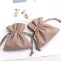 Custom Logo Printed Jewelry Drawstring Bag Mini Microfiber Gift Packaging Dust Earring Jewelry Pouch