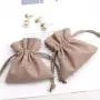 Custom Logo Printed Jewelry Drawstring Bag Mini Microfiber Gift Packaging Dust Earring Jewelry Pouch