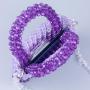 Fashionable gradient acrylic woven handmade beaded bag sac main femm sac
