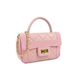 High End Customized Women Chain Crossbody Bags Luxury Padded Diamond Quilted Leather OEM ODM Shoulder Bag Ladies Pink Handbags