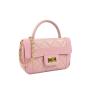 High End Customized Women Chain Crossbody Bags Luxury Padded Diamond Quilted Leather OEM ODM Shoulder Bag Ladies Pink Handbags