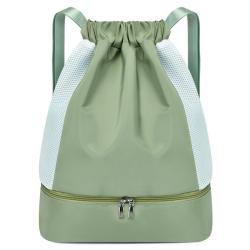 ZX055 Unisex Training Sports Separate Wet And Dry Drawstring Bags Sports Backpack Basketball Bag String Bags With Zipper Pocket