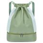 ZX055 Unisex Training Sports Separate Wet And Dry Drawstring Bags Sports Backpack Basketball Bag String Bags With Zipper Pocket