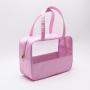 Wholesale Solid PVC Portable Travel  Low MOQ Cosmetic Bag Pouch Transparent Cosmetic Clear Makeup Bag