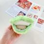 Hot sale plush frog design coin purse custom shape Wrist pouch mini keychain frog fur wallet