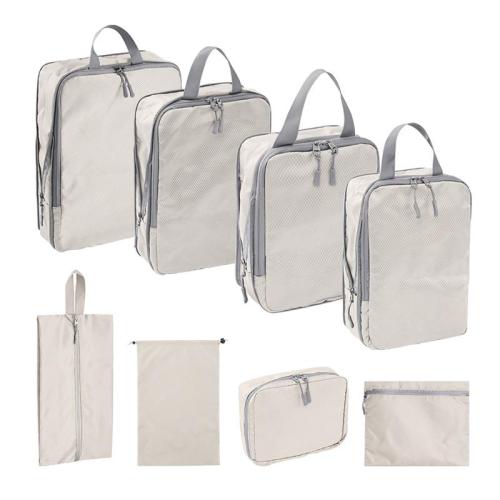 OEM ODM Large capacity 8 piece set lightweight suitcase compression travel luggage organizer Packing cubes