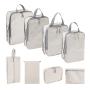 OEM ODM Large capacity 8 piece set lightweight suitcase compression travel luggage organizer Packing cubes