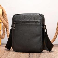 Popular casual genuine leather sling shoulder bag men's cowhide crossbody shoulder small bag mobile phone bag wholesale