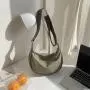 Korean new student fashion trend one shoulder bag simple nylon dumpling bag casual solid color messenger bag for women
