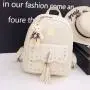 New Arrival mochila Waterproof Backpack Girls Sweet School Bags With Tassel PU Leather 3PCS Set Backpacks For Women