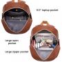 LOVEVOOK 2pcs Sets Waterproof Custom luxury vegan faux PU Laptop Bag Men Fashion Backpack Cute Travel Backpacks Purse for Women