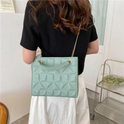 ZR805 Women Bag New Fashion Chain Lattice PU Ladies Leisure High-capacity Handbag Girls Crossbody Handbag Portable Tote Bag