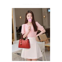 HR696 New Fashion Women Handbags PU Leather Ladies One Shoulder Crossbody Tote Bag Female Retro Pendant Versatile Mum Bag