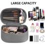 Cosmetic Mini Jars Inside Compact Case Drawstring Make Up Bag Faux Leather Makeup Bag Vegan Leather Makeup Bag With Window
