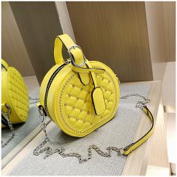 Lady Handbags Leather Sling Bags For Women Chain Round Diamond Check Rivet Women Luxury Bags Manufacturer Designer Women Bags