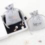 Custom Logo Printed Suede Gift Bag Mini Velvet Suede Drawstring Ring Jewelry Pouch
