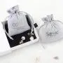 Custom Logo Printed Suede Gift Bag Mini Velvet Suede Drawstring Ring Jewelry Pouch