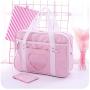 Wholesale Fashion Japan Heart Large Capacity School Leather  Handbags for Women Luxury Custom Logo