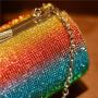 New Rainbow Diamond Dinner Bag Diagonal Straddle Bag for Women
