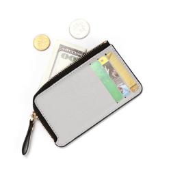 HF027 2023 New Zip Men's Card Bag Creative Coin Purse Short Money Clip Multifunctional Card Bag Card Holder