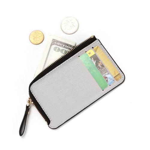 HF027 2023 New Zip Men's Card Bag Creative Coin Purse Short Money Clip Multifunctional Card Bag Card Holder