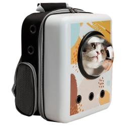 KBW044 Wholesale Large-capacity Cat Backpack Portable Pet Out Bag Square Breathable Space Capsule Double-back Cat Bag