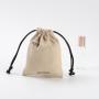 Recyclable Custom Logo Printed Cotton Canvas Drawstring Gift Makeup Pouch Eco-Friendly Cosmetic Packaging Canvas Bag
