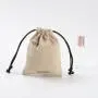 Recyclable Custom Logo Printed Cotton Canvas Drawstring Gift Makeup Pouch Eco-Friendly Cosmetic Packaging Canvas Bag