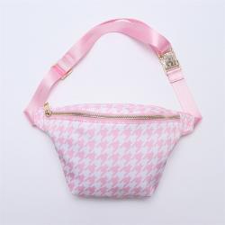 Manufacturer Wholesale Custom Printed Design Fashion Pink Fanny Pack Adjustable Strap Gym Sports Waterproof Nylon Waist Bags