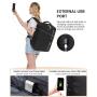 LOVEVOOK Waterproof Luggage Suitcase with Toiletry Bag 40L TSA-Approved Expandable 17 inch Laptop Backpack USB Travel Backpack