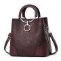 2024 wholesale High Quality glossy women's bags one shoulder crossbody woman PU leather handbags with flower pendant